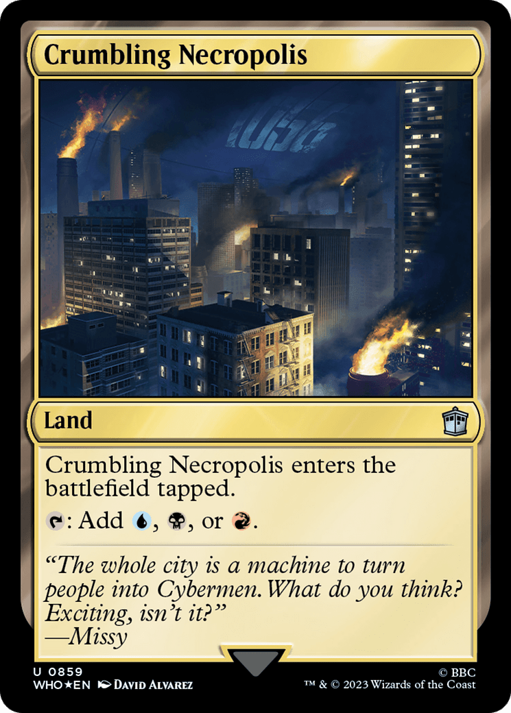 Crumbling Necropolis (Surge Foil) [Doctor Who] MTG Single Magic: The Gathering  | Multizone: Comics And Games