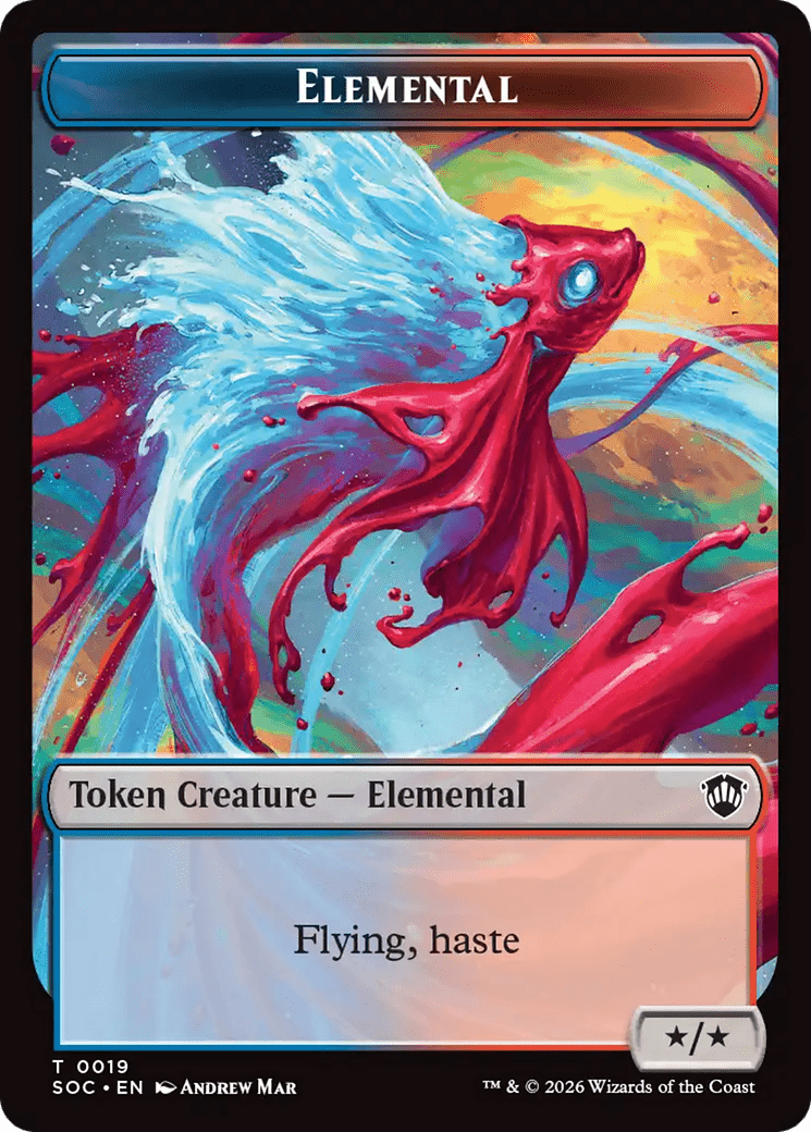 Dragon Illusion // Elemental (0019) Double-Sided Token [Secrets of Strixhaven Commander Tokens] MTG Single Magic: The Gathering  | Multizone: Comics And Games