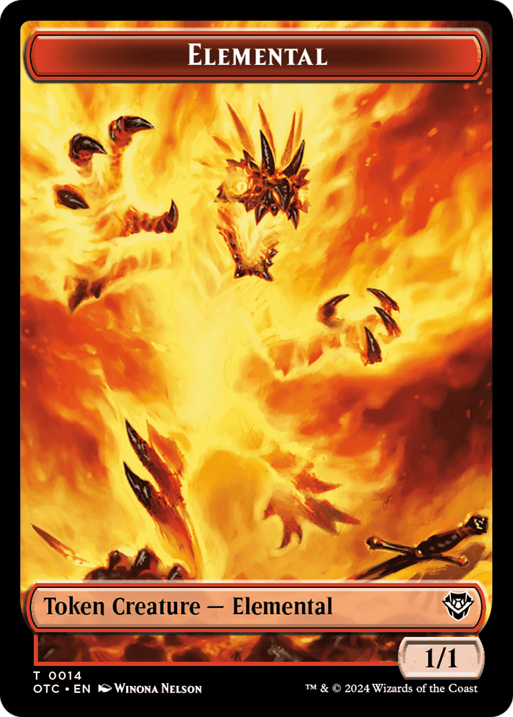 Bird Illusion // Elemental (0014) Double-Sided Token [Outlaws of Thunder Junction Commander Tokens] MTG Single Magic: The Gathering  | Multizone: Comics And Games