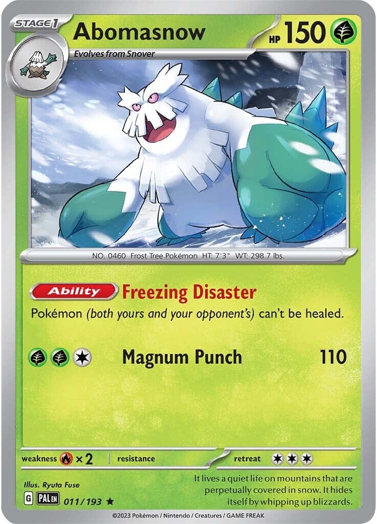 Abomasnow (011/193) [Scarlet & Violet: Paldea Evolved] Pokemon Single Pokémon  | Multizone: Comics And Games