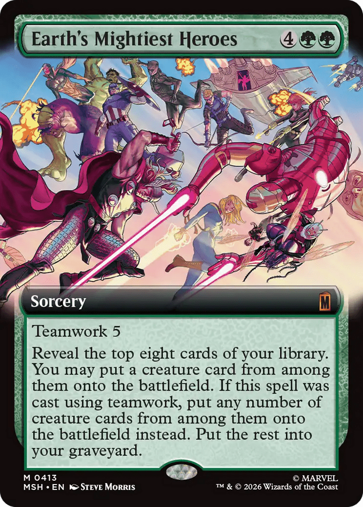 Earth's Mightiest Heroes (Extended Art) [Marvel Super Heroes] MTG Single Magic: The Gathering  | Multizone: Comics And Games