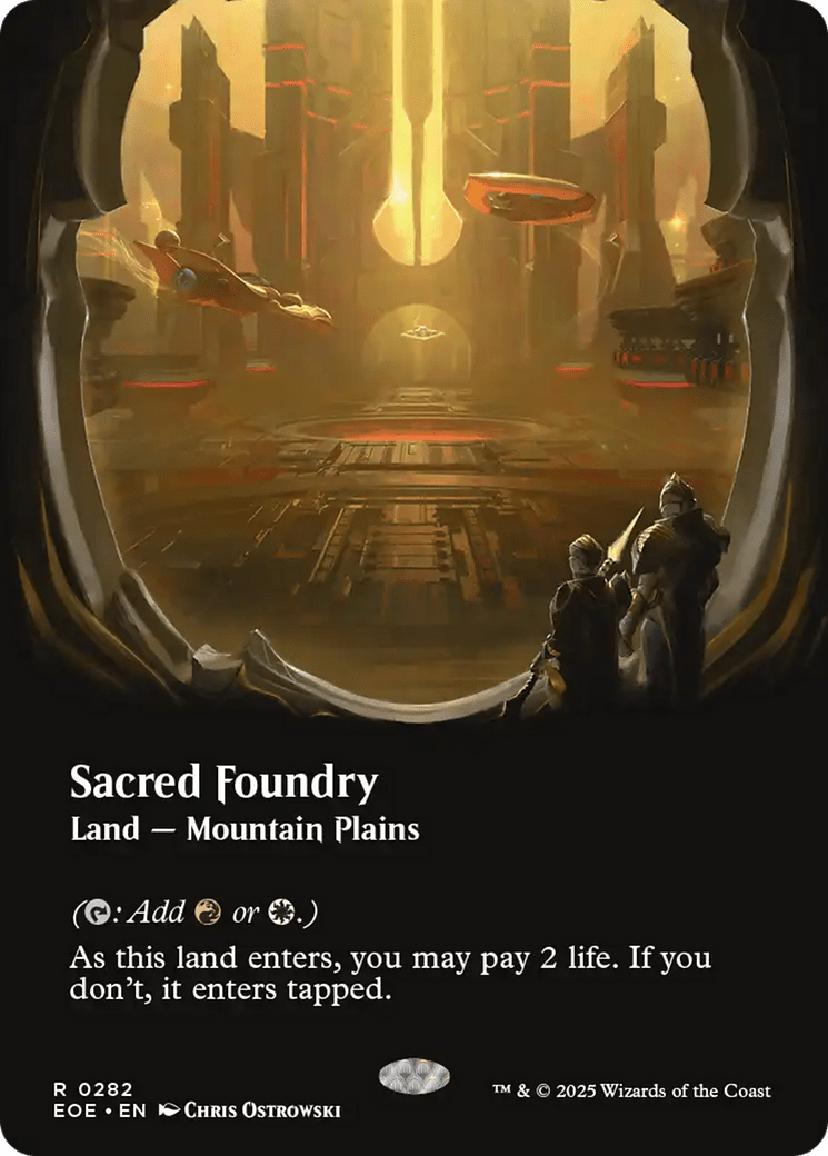 Sacred Foundry (Borderless) [Edge of Eternities] MTG Single Magic: The Gathering  | Multizone: Comics And Games