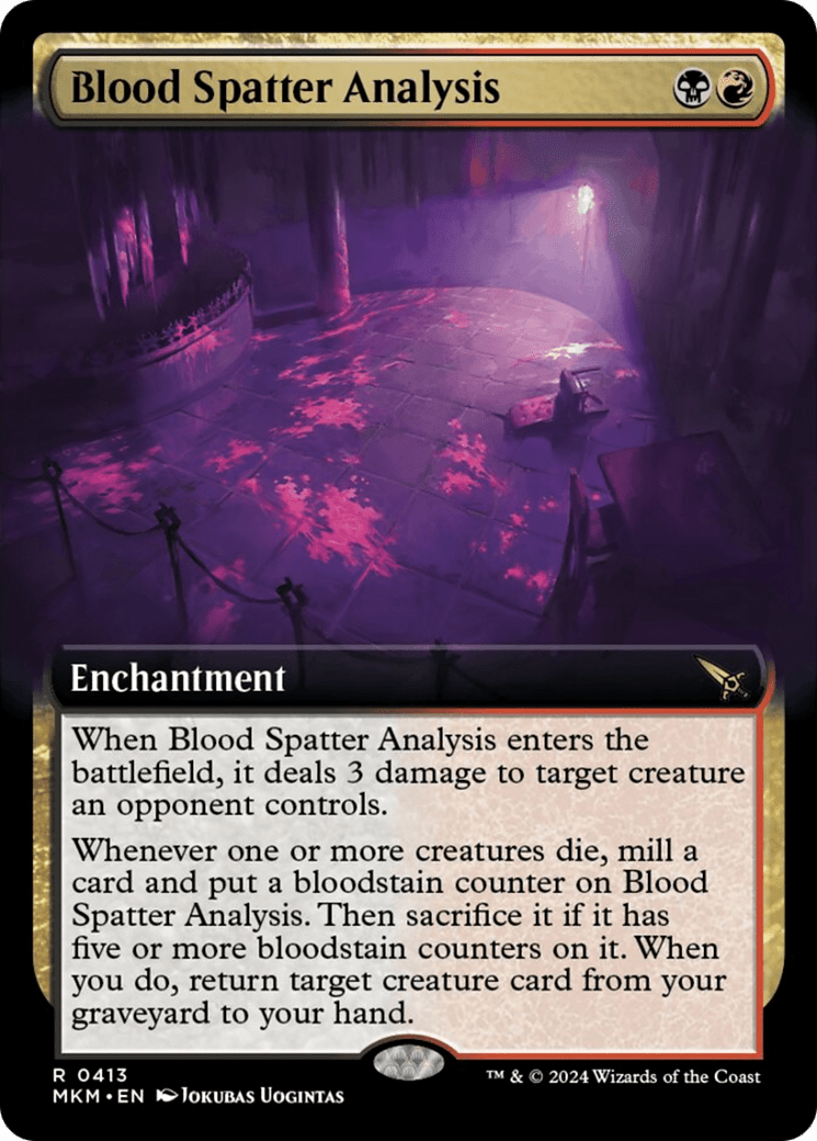 Blood Spatter Analysis (Extended Art) [Murders at Karlov Manor] MTG Single Magic: The Gathering  | Multizone: Comics And Games