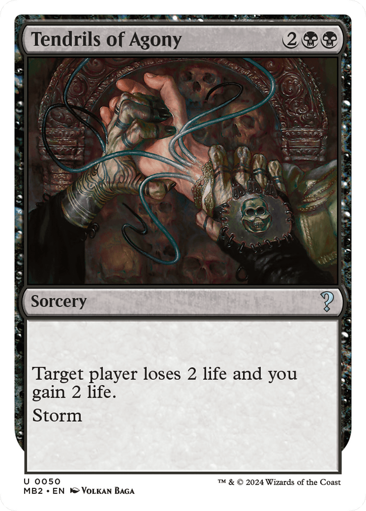 Tendrils of Agony (White Border) [Mystery Booster 2] MTG Single Magic: The Gathering  | Multizone: Comics And Games