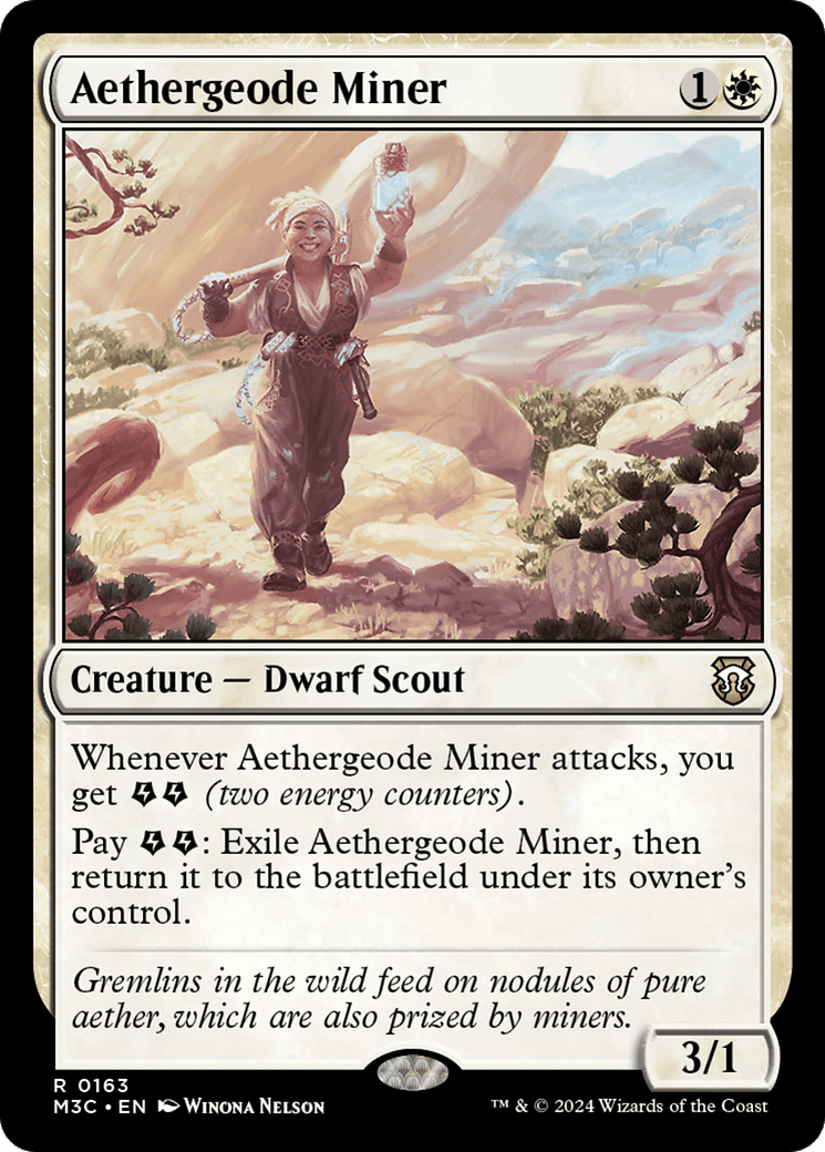 Aethergeode Miner (Ripple Foil) [Modern Horizons 3 Commander] MTG Single Magic: The Gathering  | Multizone: Comics And Games