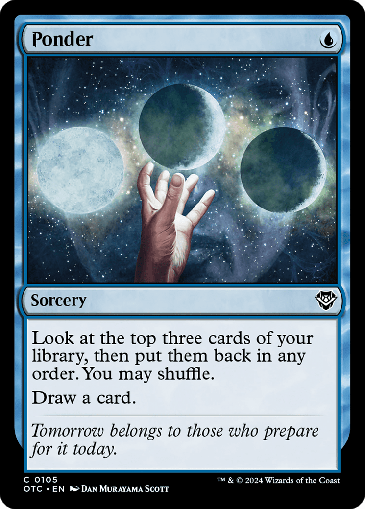 Ponder [Outlaws of Thunder Junction Commander] MTG Single Magic: The Gathering  | Multizone: Comics And Games