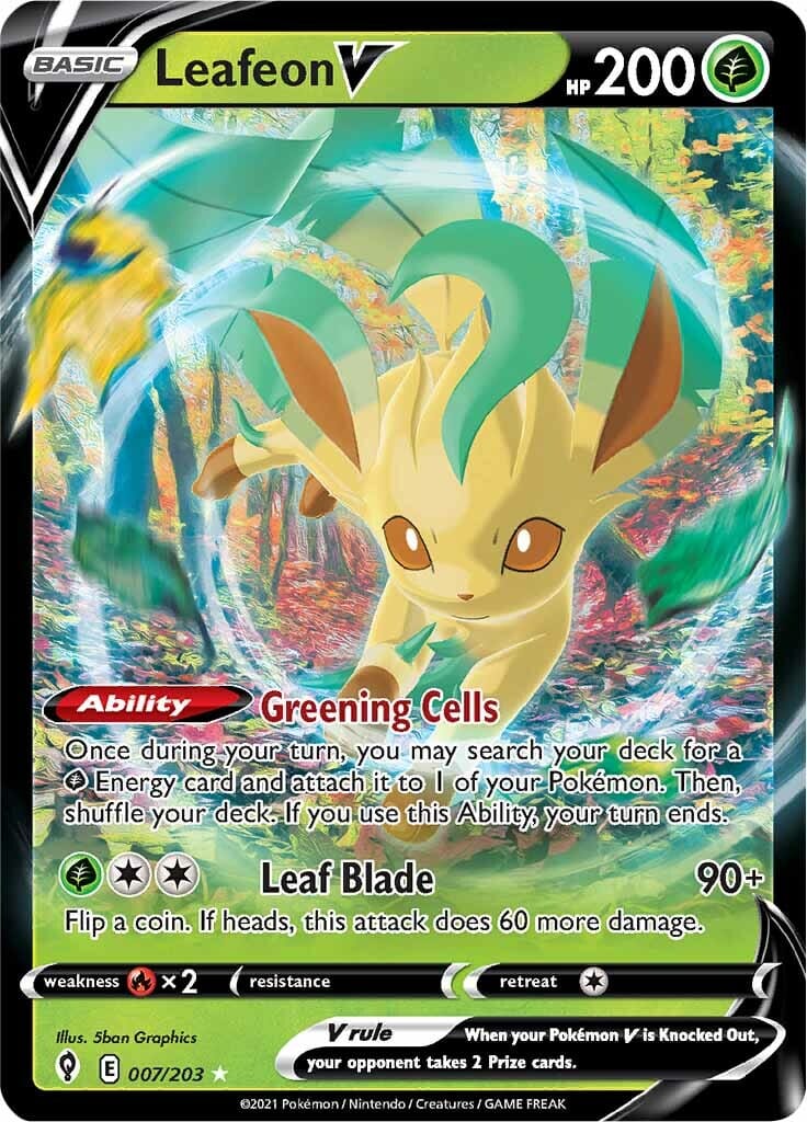 Leafeon V (007/203) [Sword & Shield: Evolving Skies] Pokemon Single Pokémon  | Multizone: Comics And Games