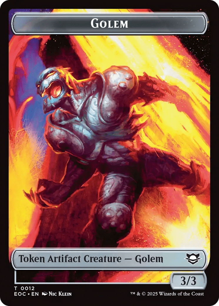 Golem (0012) // Golem (0014) Double-Sided Token [Edge of Eternities Commander Tokens] MTG Single Magic: The Gathering  | Multizone: Comics And Games