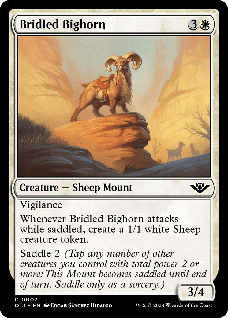 Bridled Bighorn [Outlaws of Thunder Junction] MTG Single Magic: The Gathering  | Multizone: Comics And Games