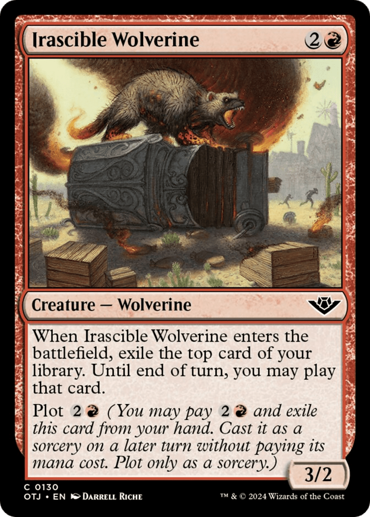 Irascible Wolverine [Outlaws of Thunder Junction] MTG Single Magic: The Gathering  | Multizone: Comics And Games