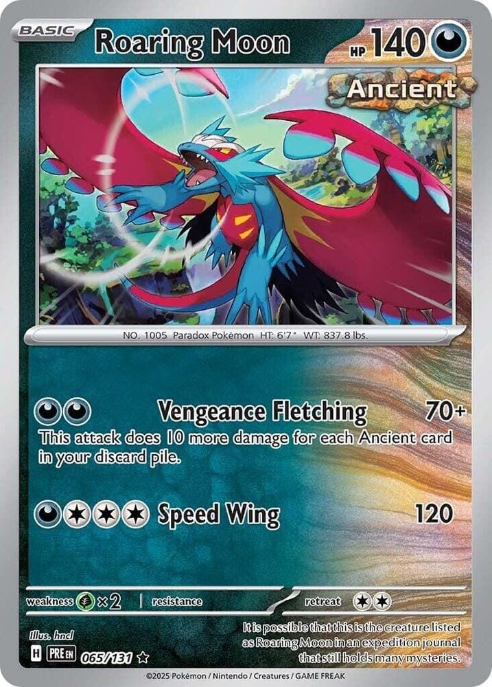 Roaring Moon (065/131) [Scarlet & Violet: Prismatic Evolutions] Pokemon Single Pokémon  | Multizone: Comics And Games