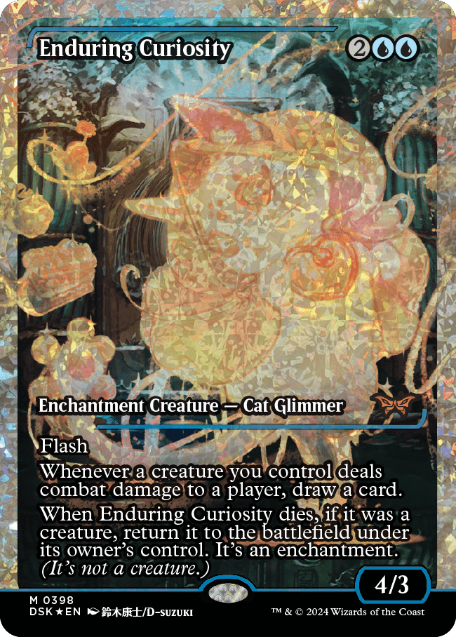 Enduring Curiosity (Japan Showcase Fracture Foil) [Duskmourn: House of Horror] MTG Single Magic: The Gathering  | Multizone: Comics And Games