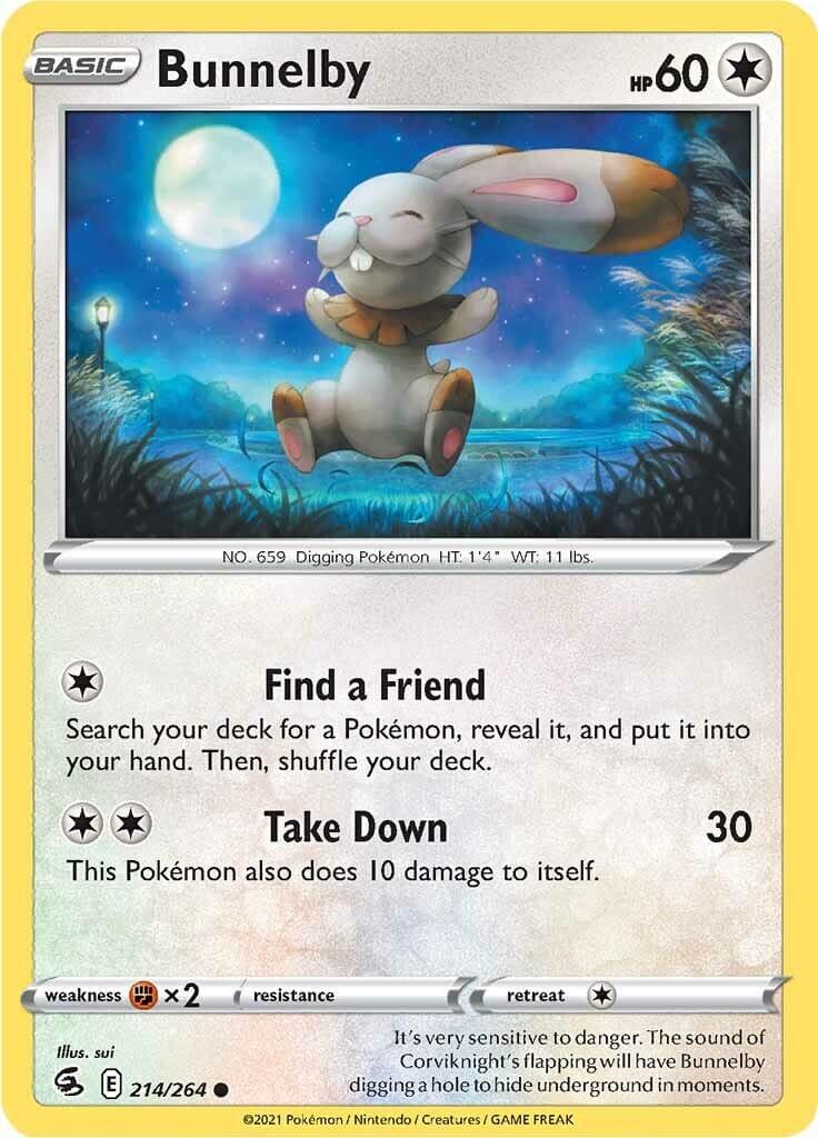 Bunnelby (214/264) [Sword & Shield: Fusion Strike] Pokemon Single Pokémon  | Multizone: Comics And Games