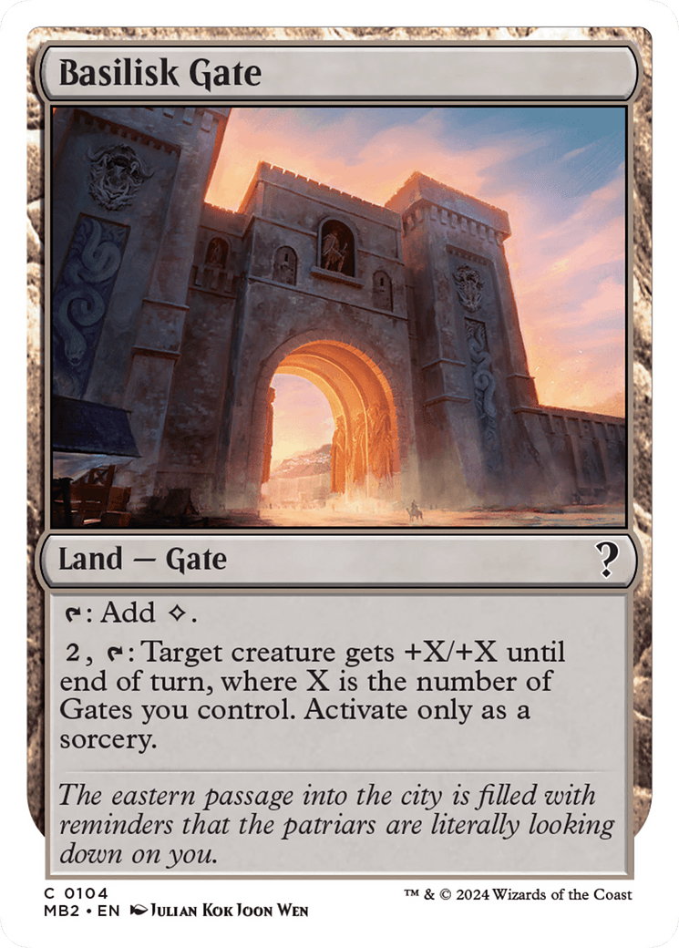 Basilisk Gate (White Border) [Mystery Booster 2] MTG Single Magic: The Gathering  | Multizone: Comics And Games