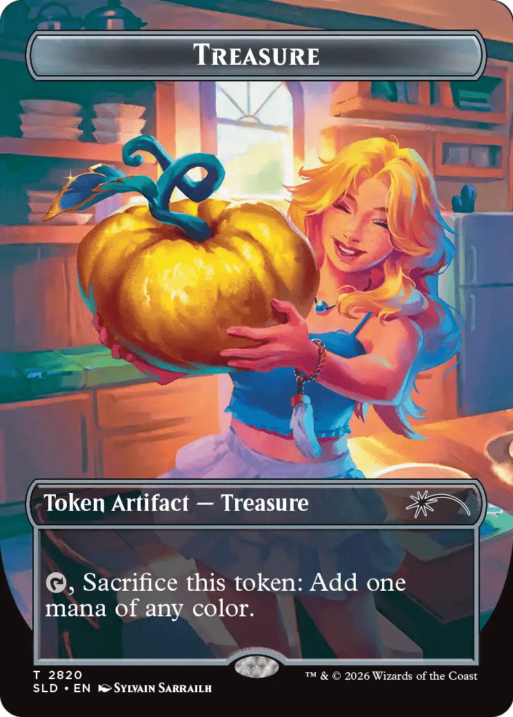 Treasure Token (2820) [Secret Lair Drop Series] MTG Single Magic: The Gathering  | Multizone: Comics And Games