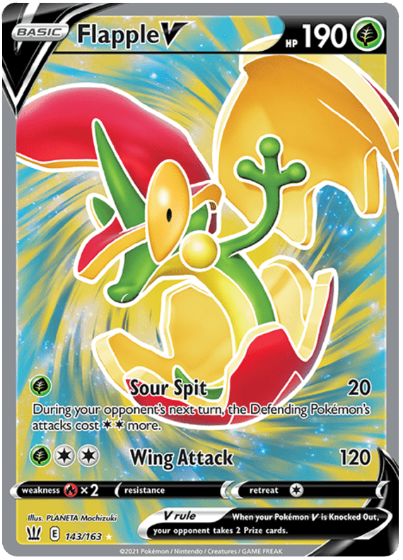 Flapple V (143/163) [Sword & Shield: Battle Styles] Pokemon Single Pokémon  | Multizone: Comics And Games