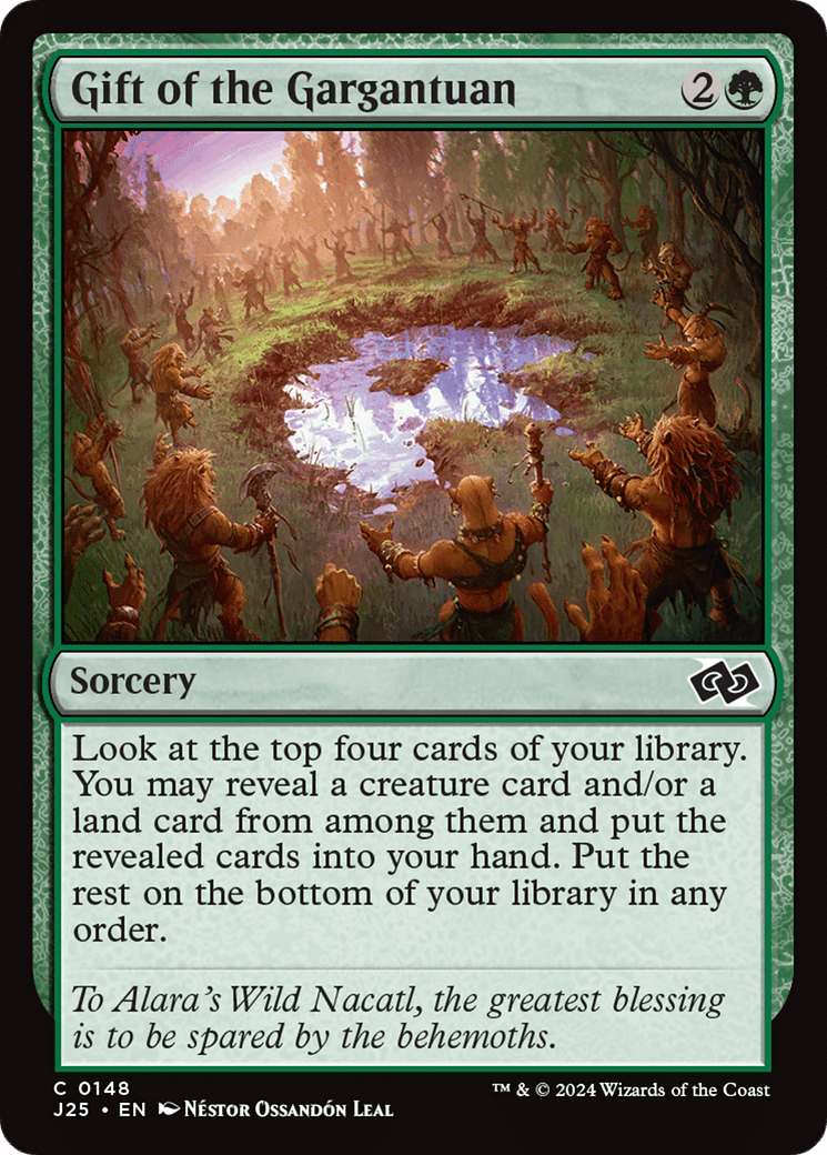 Gift of the Gargantuan [Foundations Jumpstart] MTG Single Magic: The Gathering  | Multizone: Comics And Games
