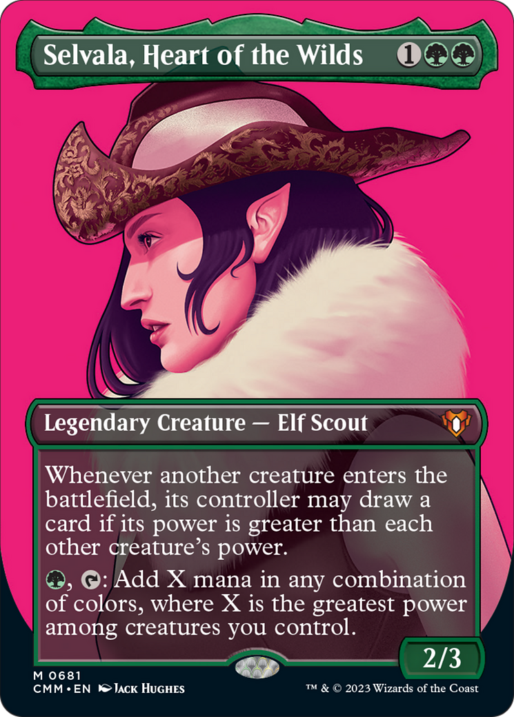 Selvala, Heart of the Wilds (Borderless Profile) [Commander Masters] | Multizone: Comics And Games