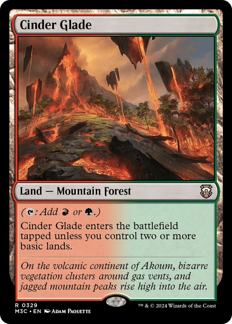 Cinder Glade (Ripple Foil) [Modern Horizons 3 Commander] MTG Single Magic: The Gathering  | Multizone: Comics And Games