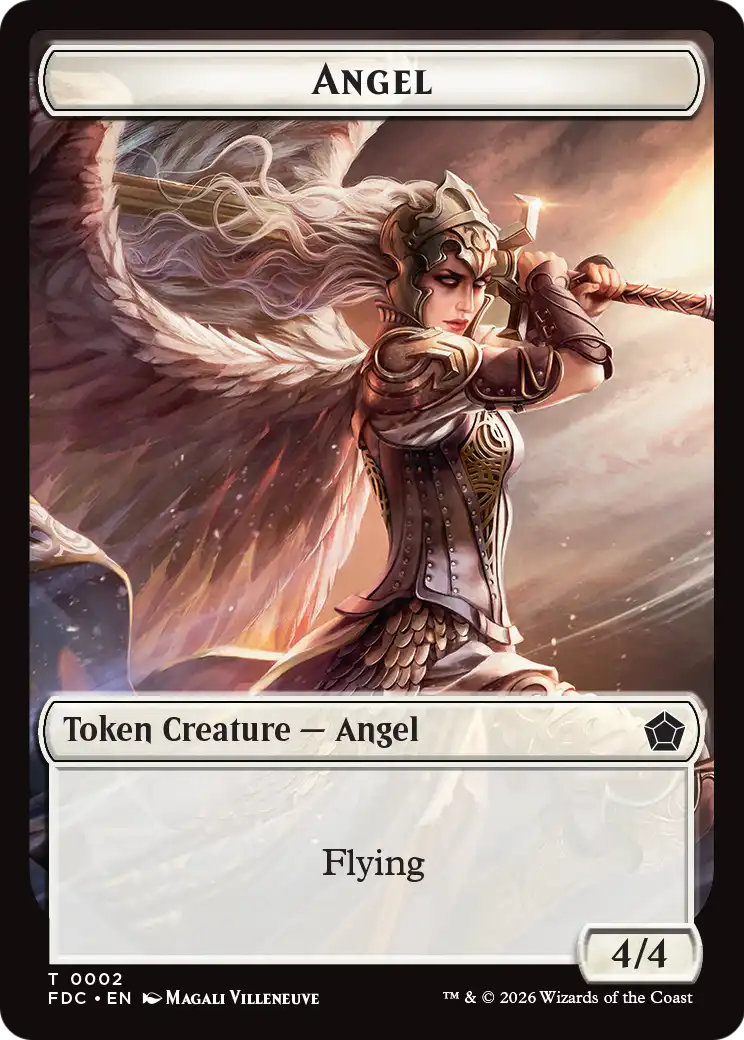 Angel (0001) // Angel (0002) Double-Sided Token [Foundations Commander Tokens] | Multizone: Comics And Games