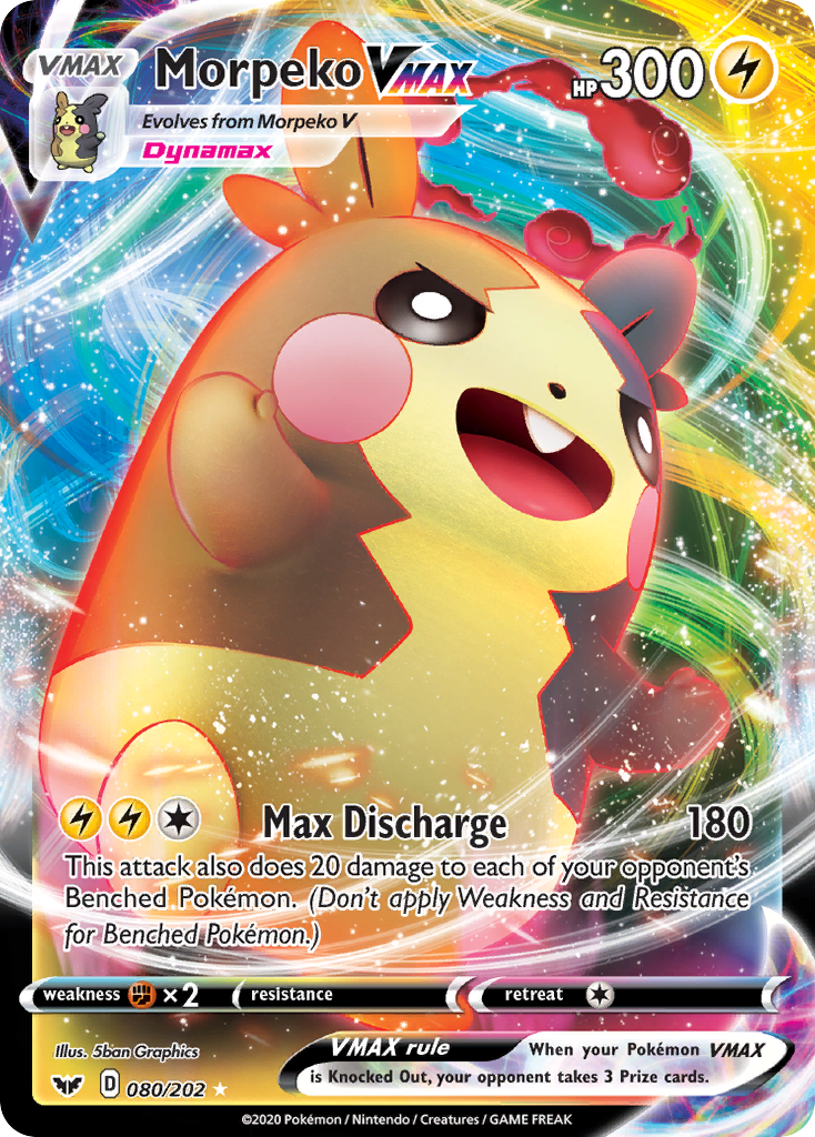 Morpeko VMAX (080/202) [Sword & Shield: Base Set] Pokemon Single Pokémon  | Multizone: Comics And Games