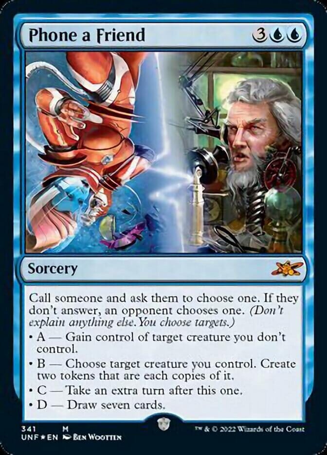 Phone a Friend (Galaxy Foil) [Unfinity] MTG Single Magic: The Gathering  | Multizone: Comics And Games