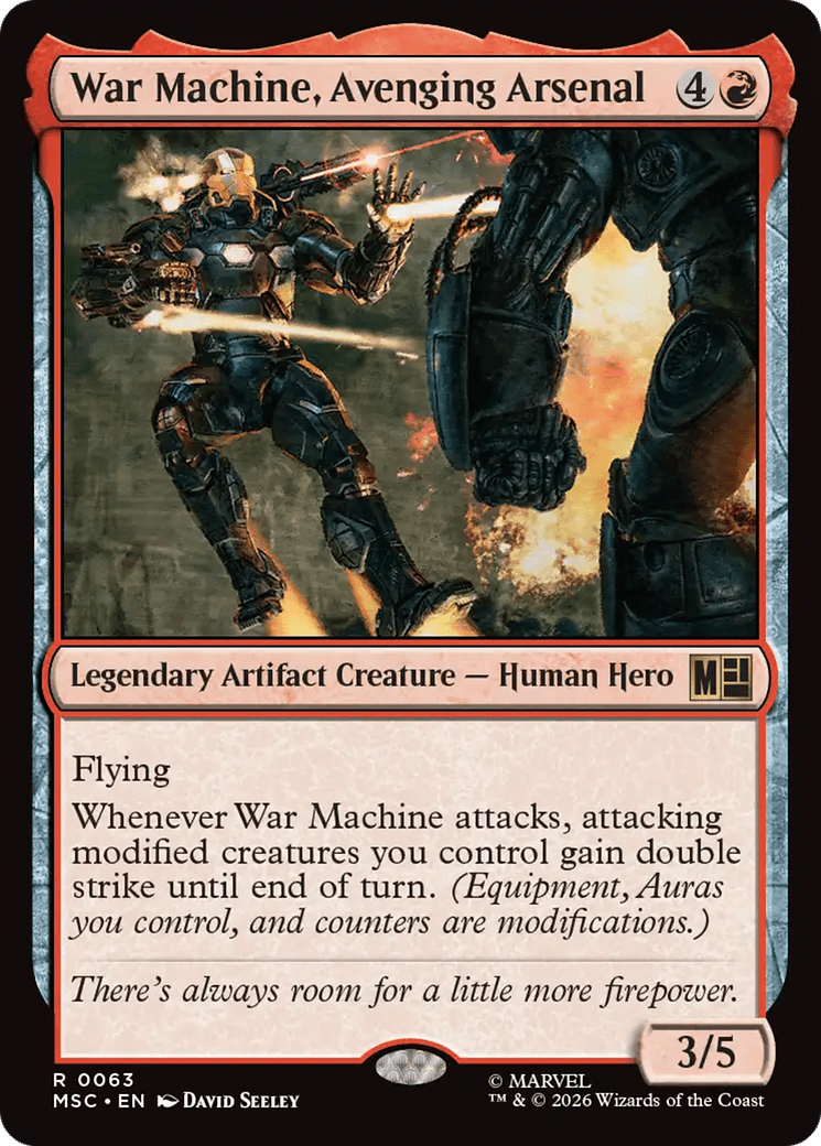 War Machine, Avenging Arsenal [Marvel Super Heroes Commander] MTG Single Magic: The Gathering  | Multizone: Comics And Games