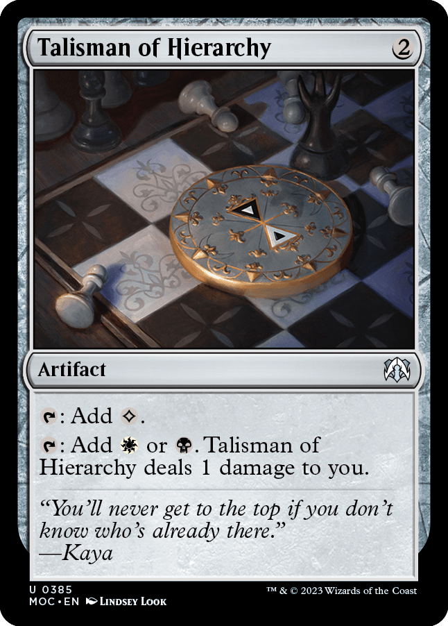 Talisman of Hierarchy [March of the Machine Commander] MTG Single Magic: The Gathering  | Multizone: Comics And Games
