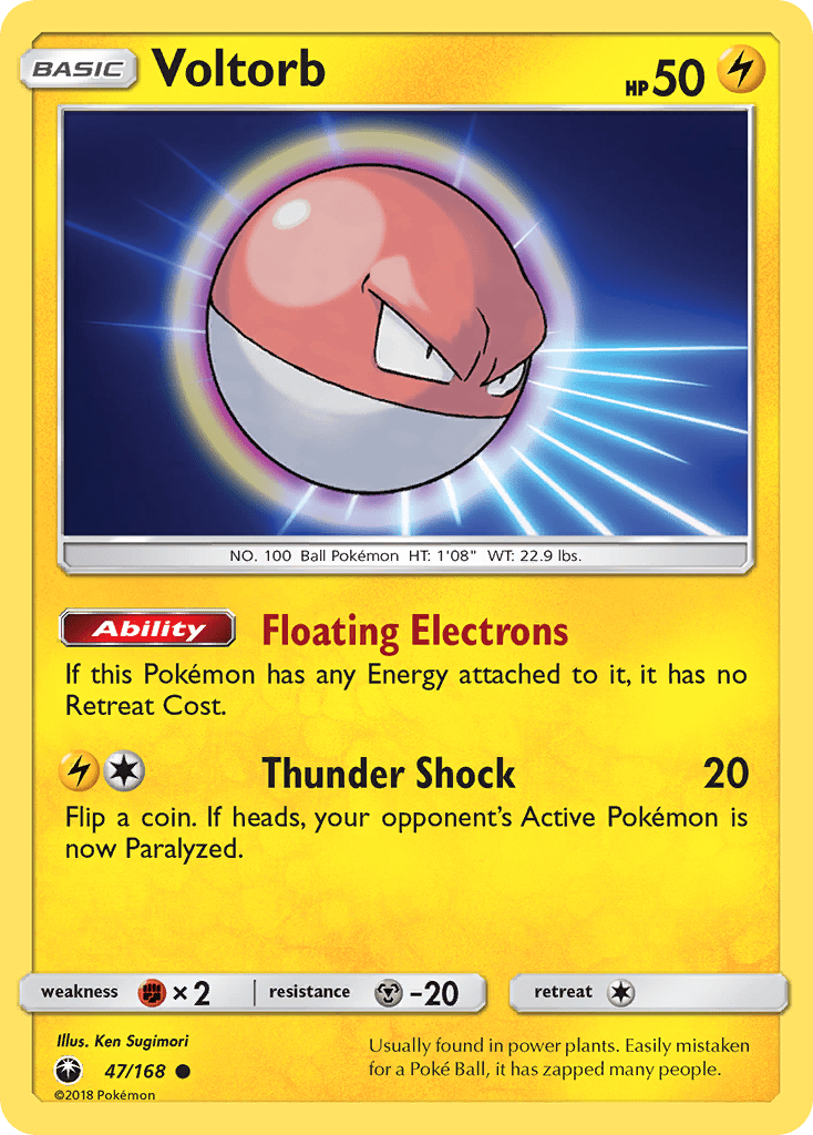 Voltorb (47/168) [Sun & Moon: Celestial Storm] Pokemon Single Pokémon  | Multizone: Comics And Games