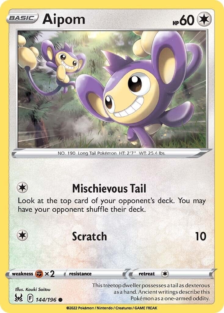 Aipom (144/196) [Sword & Shield: Lost Origin] Pokemon Single Pokémon  | Multizone: Comics And Games
