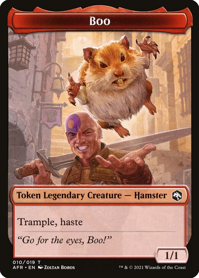 Dog Illusion // Boo Double-Sided Token [Dungeons & Dragons: Adventures in the Forgotten Realms Tokens] MTG Single Magic: The Gathering  | Multizone: Comics And Games