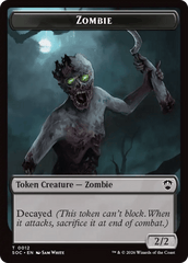 Snake // Zombie Double-Sided Token [Secrets of Strixhaven Commander Tokens] MTG Single Magic: The Gathering  | Multizone: Comics And Games