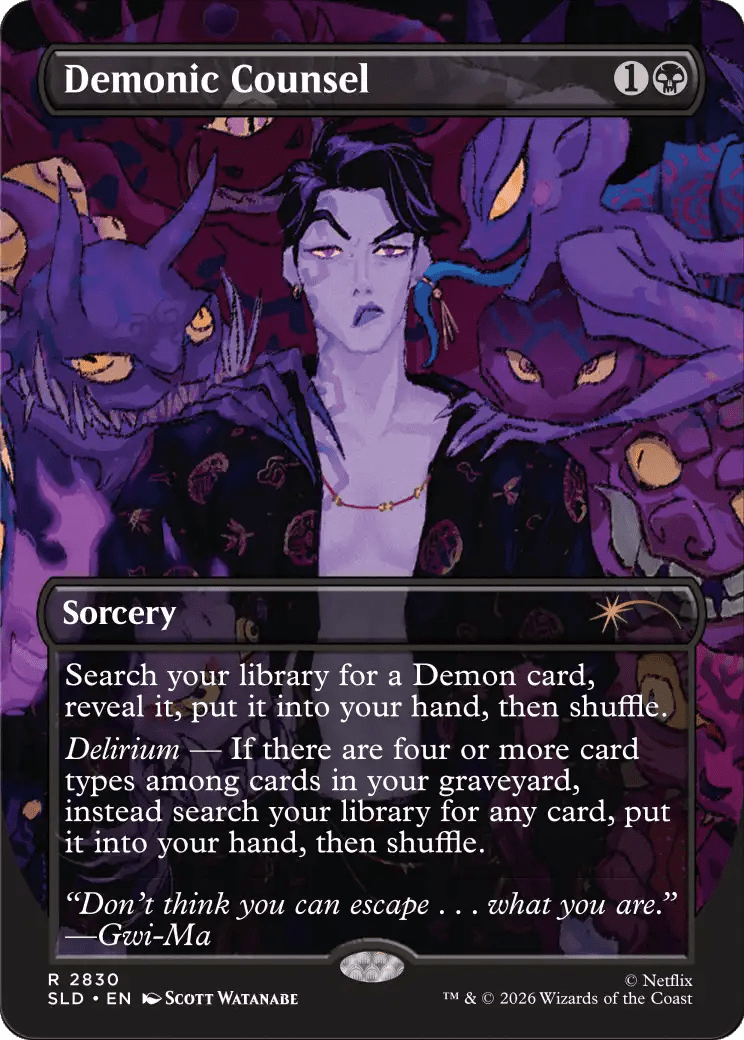 Demonic Counsel [Secret Lair Drop Series] MTG Single Magic: The Gathering  | Multizone: Comics And Games