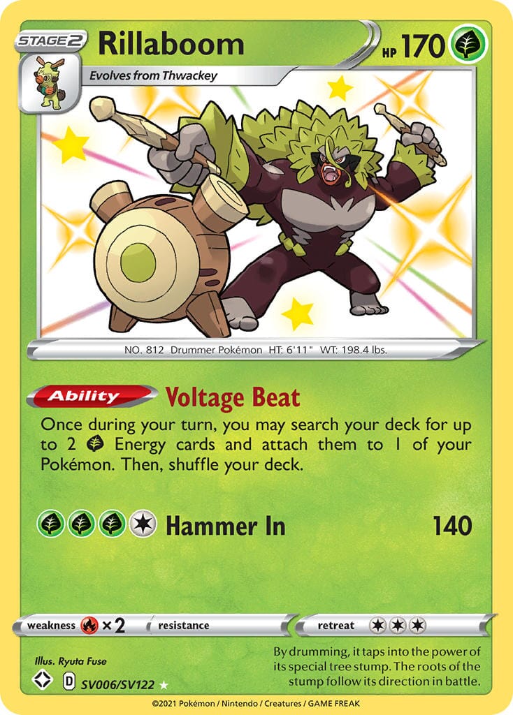 Rillaboom (SV006/SV122) [Sword & Shield: Shining Fates] Pokemon Single Pokémon  | Multizone: Comics And Games