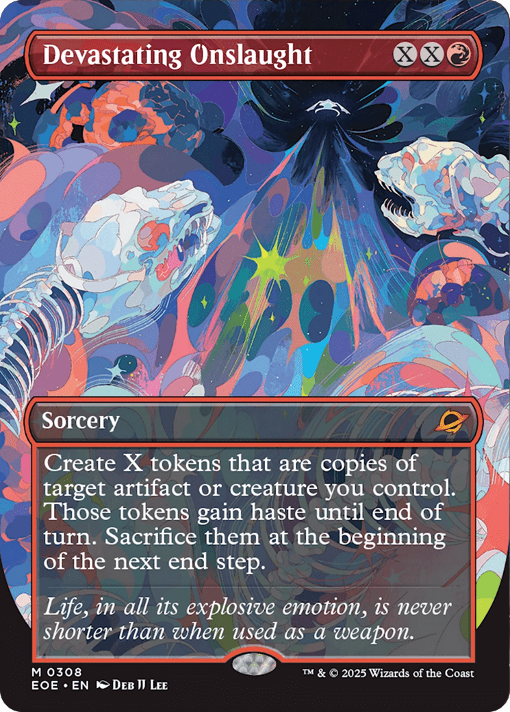 Devastating Onslaught (Borderless) [Edge of Eternities] MTG Single Magic: The Gathering  | Multizone: Comics And Games