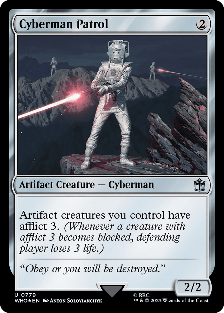 Cyberman Patrol (Surge Foil) [Doctor Who] MTG Single Magic: The Gathering  | Multizone: Comics And Games