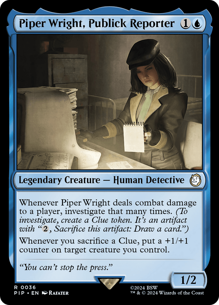 Piper Wright, Publick Reporter [Fallout] MTG Single Magic: The Gathering  | Multizone: Comics And Games
