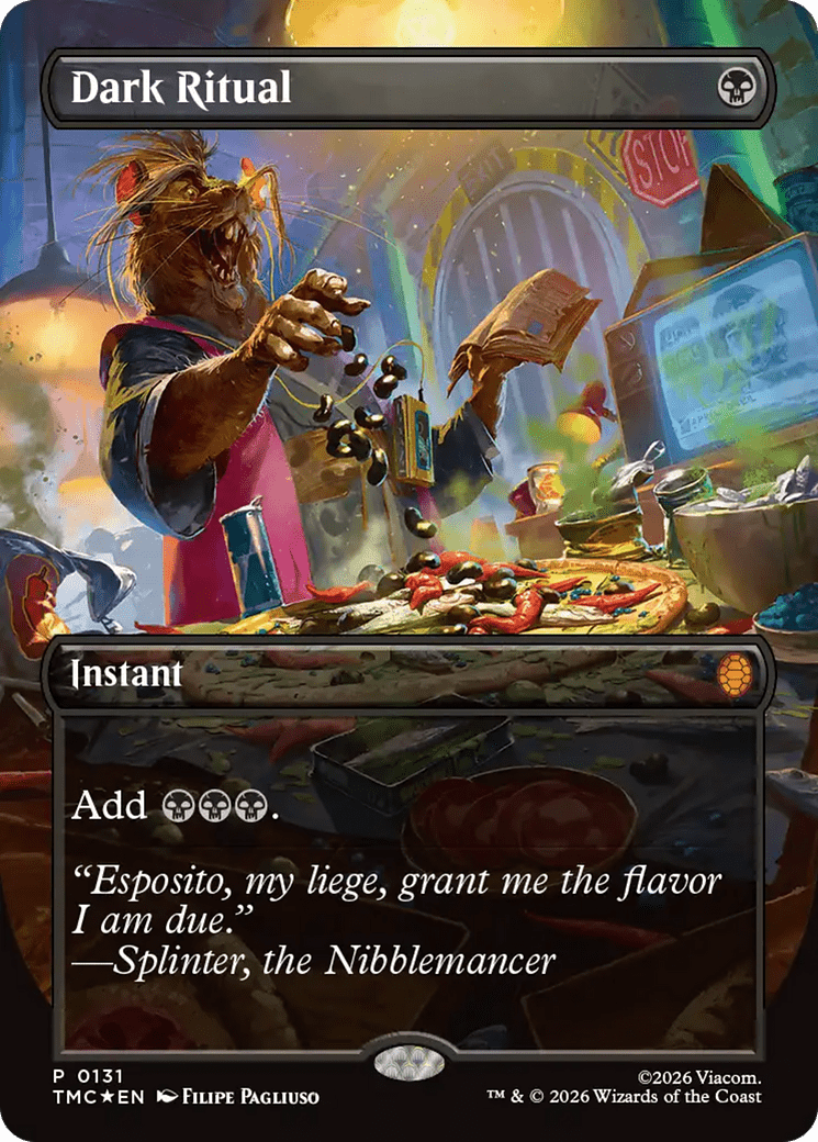 Dark Ritual (Borderless) [Teenage Mutant Ninja Turtles Commander] MTG Single Magic: The Gathering  | Multizone: Comics And Games