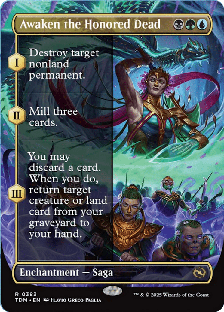 Awaken the Honored Dead (Borderless) [Tarkir: Dragonstorm] MTG Single Magic: The Gathering  | Multizone: Comics And Games