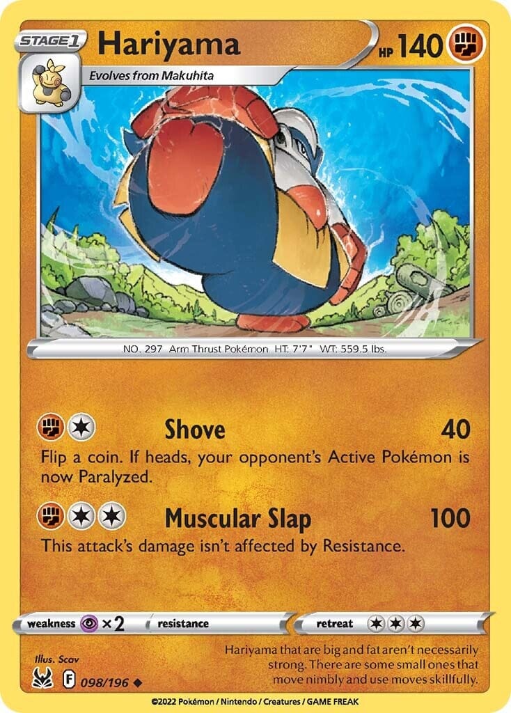 Hariyama (098/196) [Sword & Shield: Lost Origin] Pokemon Single Pokémon  | Multizone: Comics And Games