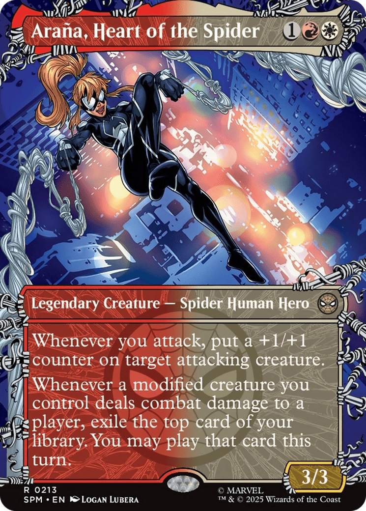 Arana, Heart of the Spider (Borderless) [Marvel's Spider-Man] MTG Single Magic: The Gathering  | Multizone: Comics And Games