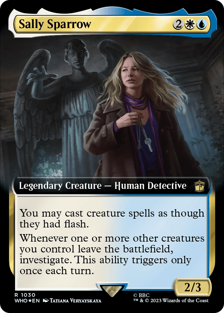 Sally Sparrow (Extended Art) (Surge Foil) [Doctor Who] MTG Single Magic: The Gathering  | Multizone: Comics And Games