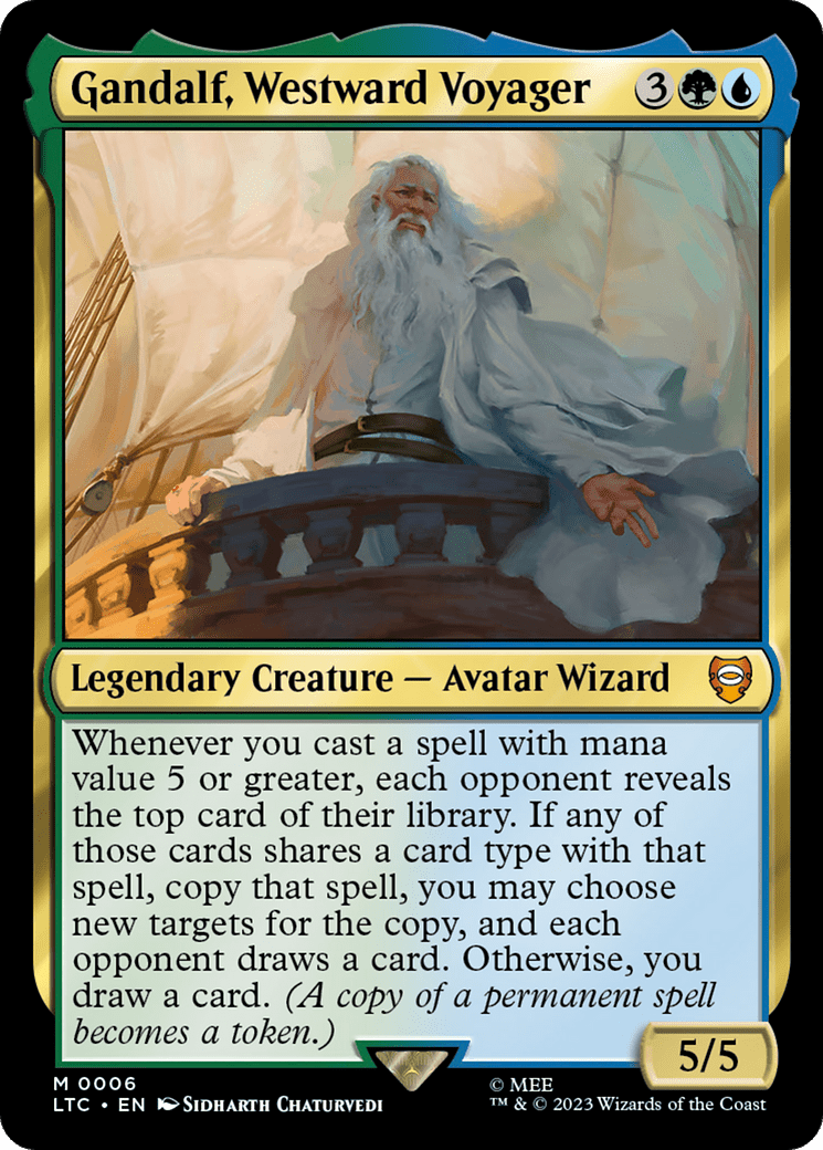 Gandalf, Westward Voyager [The Lord of the Rings: Tales of Middle-Earth Commander] MTG Single Magic: The Gathering  | Multizone: Comics And Games