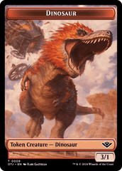 Dinosaur // Plot Double-Sided Token [Outlaws of Thunder Junction Tokens] MTG Single Magic: The Gathering  | Multizone: Comics And Games