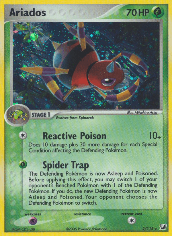 Ariados (2/115) [EX: Unseen Forces] Pokemon Single Pokémon  | Multizone: Comics And Games