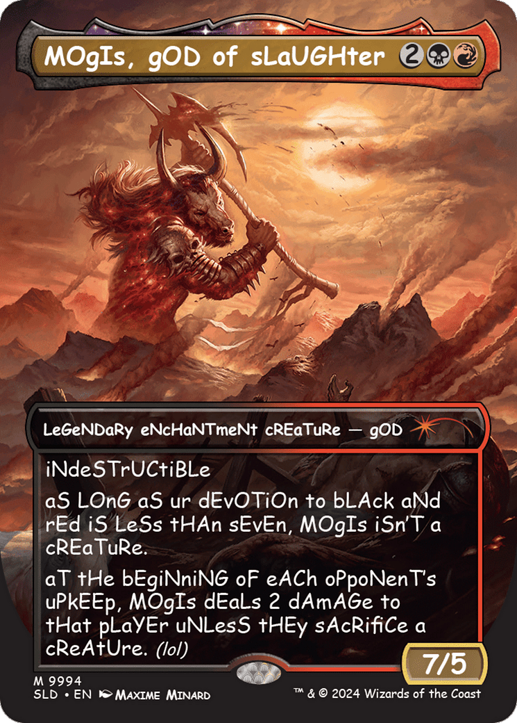 MOgIs, gOD of sLaUGHter (9994) [Secret Lair Drop Series] MTG Single Magic: The Gathering  | Multizone: Comics And Games