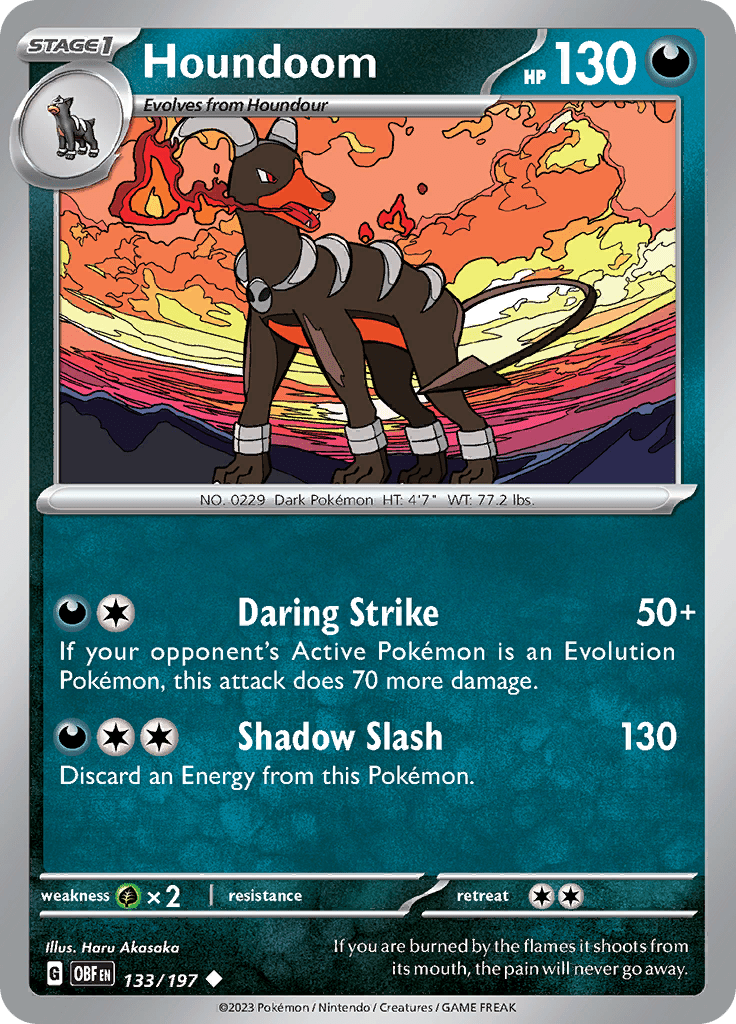 Houndoom (133/197) [Scarlet & Violet: Obsidian Flames] Pokemon Single Pokémon  | Multizone: Comics And Games
