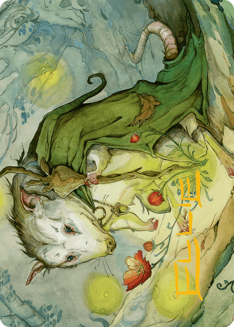 Tender Wildguide Art Card (Gold-Stamped Signature) [Bloomburrow Art Series] MTG Single Magic: The Gathering  | Multizone: Comics And Games