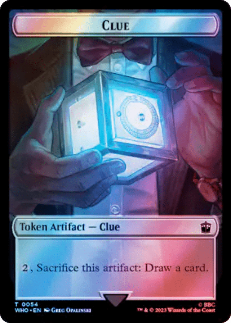 Alien Angel // Clue (0053) Double-Sided Token (Surge Foil) [Doctor Who Tokens] MTG Single Magic: The Gathering  | Multizone: Comics And Games