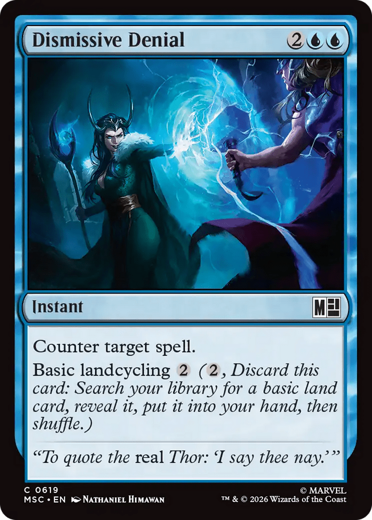Dismissive Denial [Marvel Super Heroes Commander] MTG Single Magic: The Gathering  | Multizone: Comics And Games